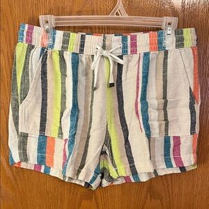 Striped Linen Shorts